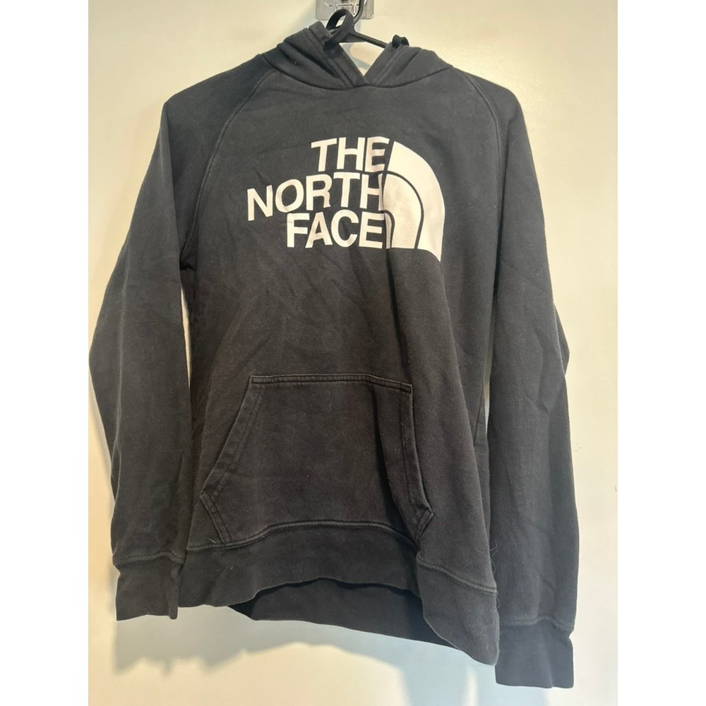 The North Face Gorpcore Pullover spellout Hoodie Sz:M Black Half Dome Logo